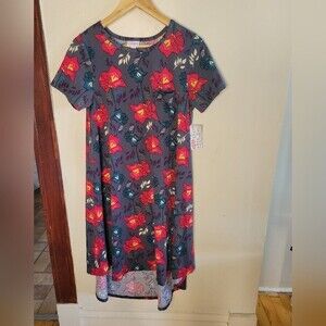 LulaRoe Women Floral Roses Dress Size Small